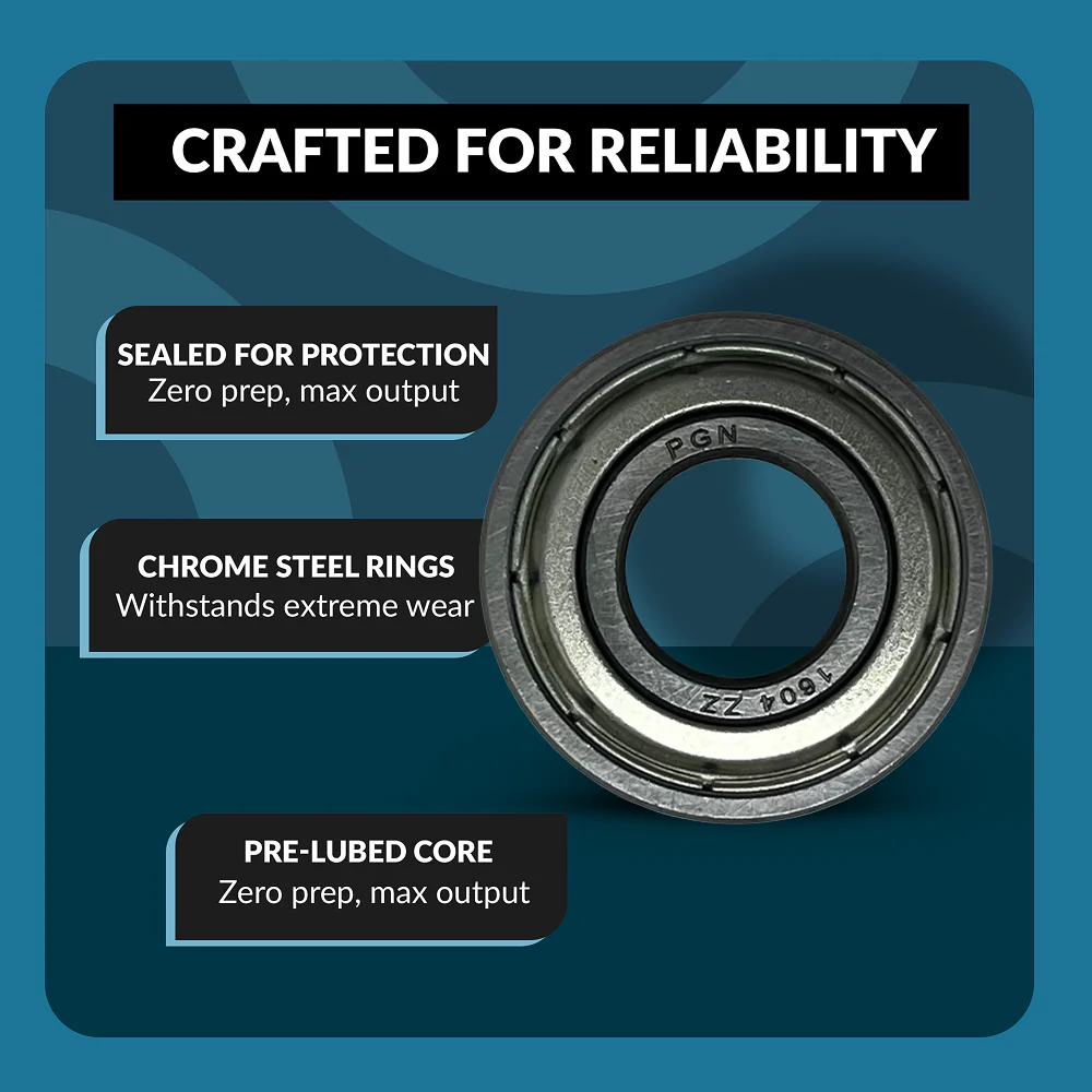 PGN 1604-ZZ Bearing - C0 Pre-Lubricated Chrome Steel Sealed Ball Bearing - Image 3