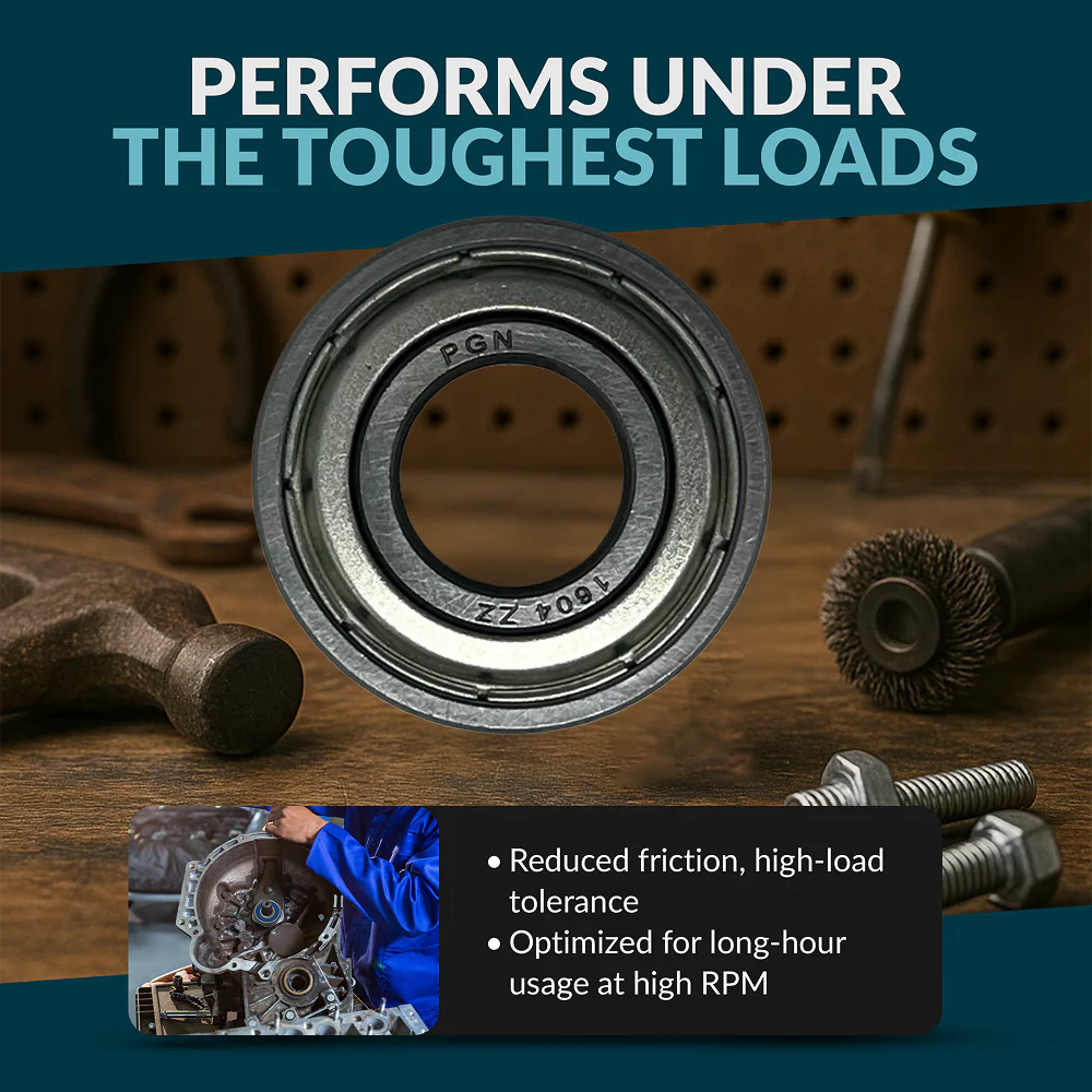 PGN 1604-ZZ Bearing - C0 Pre-Lubricated Chrome Steel Sealed Ball Bearing - Image 5
