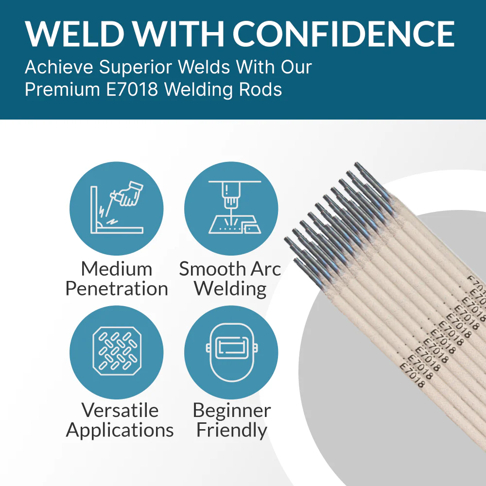E7018 Welding Rod 1/8" 5LB – Low Hydrogen, AC/DC, All-Position - Image 2