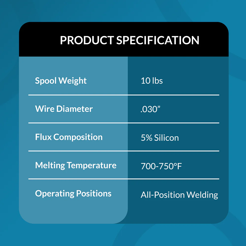 E71T-11 .030" Gasless Flux Core Welding Wire – 10LB - Image 3