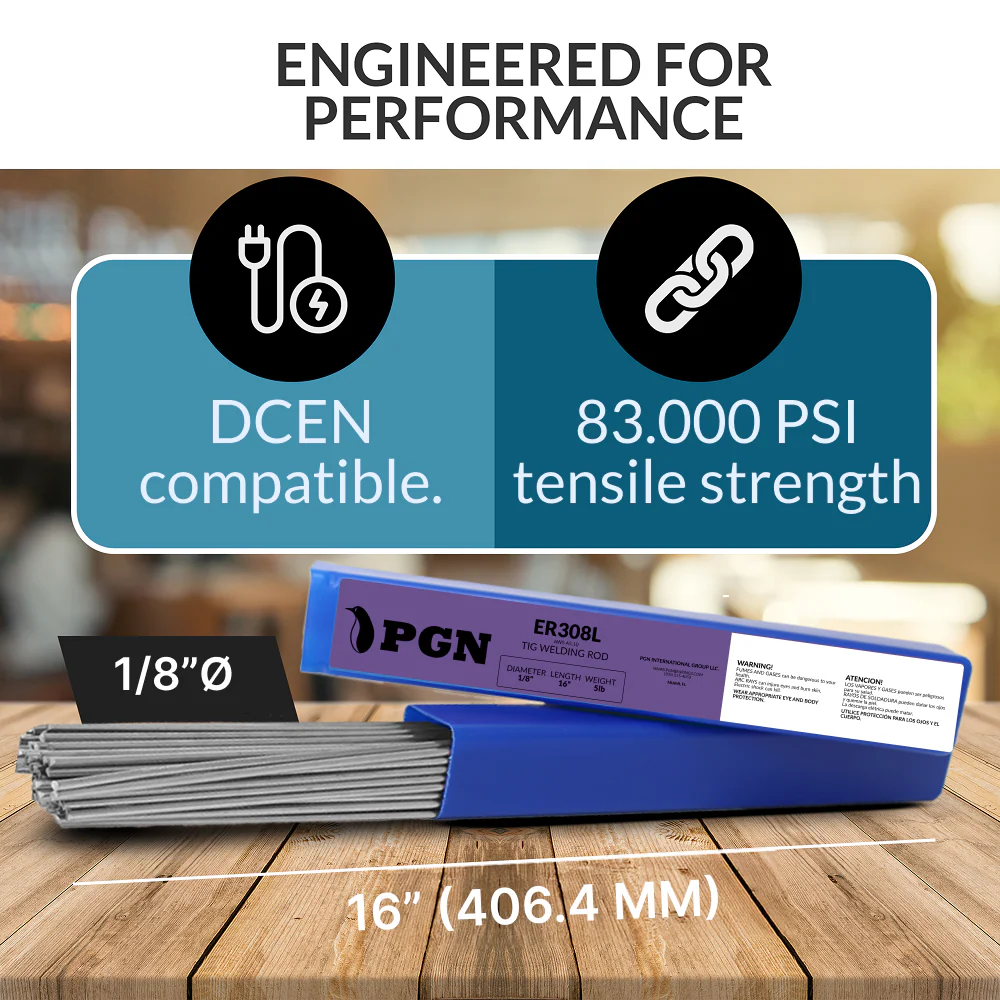ER308L 5LB 1/8" x 16" Stainless Steel TIG Welding Rod - Image 4