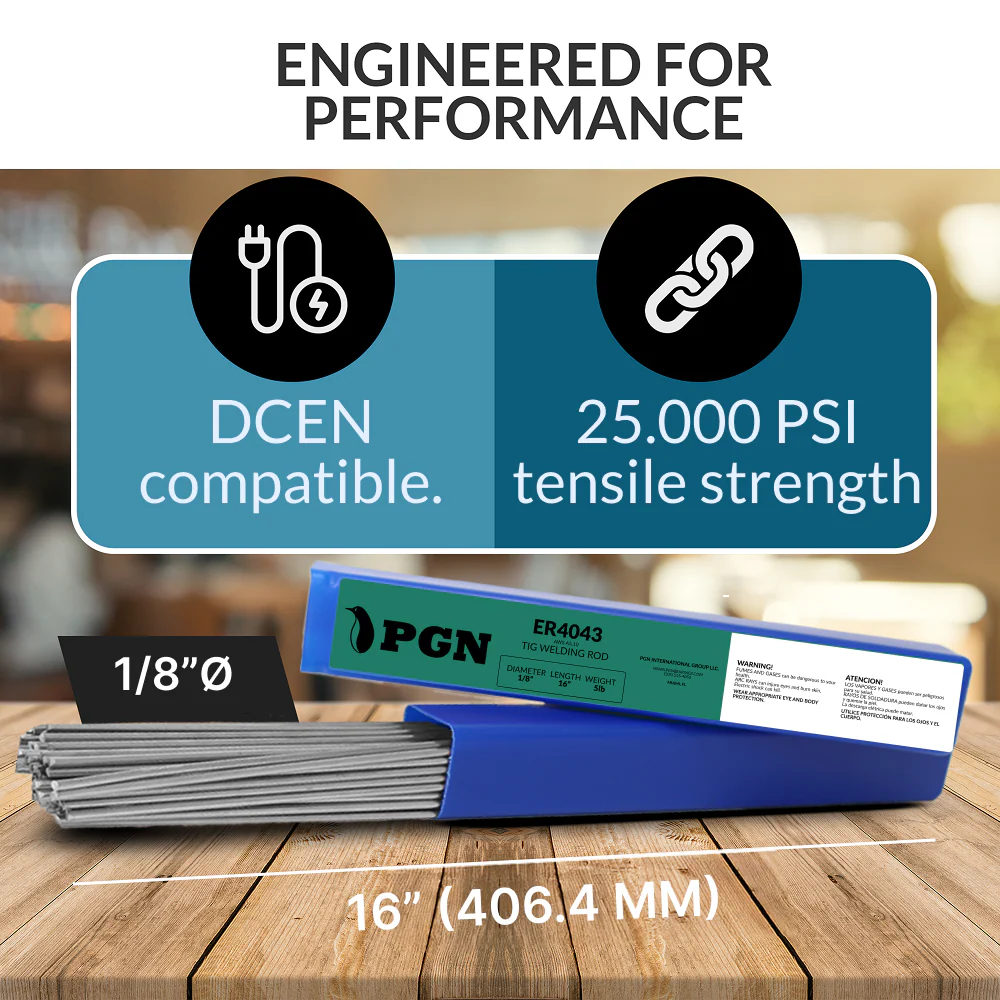 ER4043 5-lbs 1/8" x 16" Aluminum Welding Rod - TIG Filler Rod, TIG Rod - Image 4