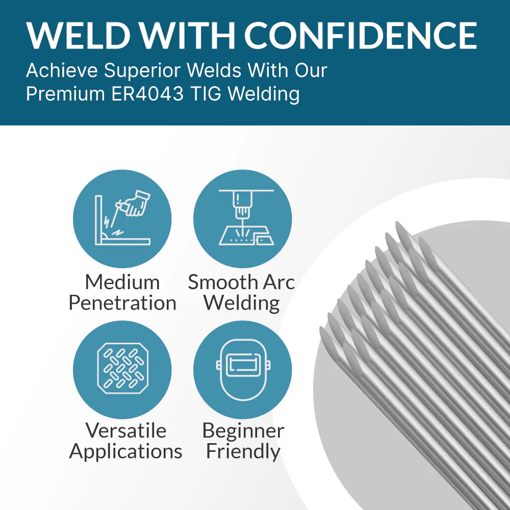 ER4043 5LB 1/16" x 16" Aluminum Welding Rod – TIG Filler Rod - Image 2