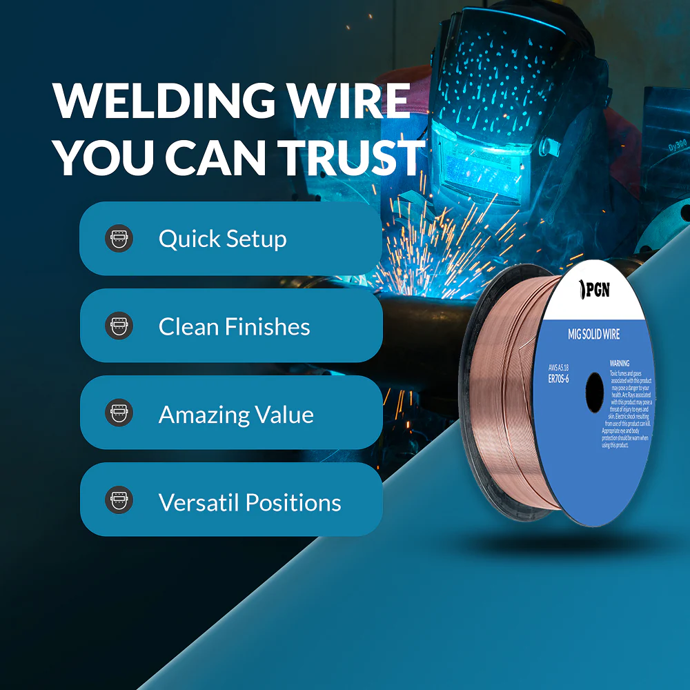 ER70S-6 .023" (0.6 mm) Mild Steel MIG Welding Wire - 2 Lbs Spool - Image 6