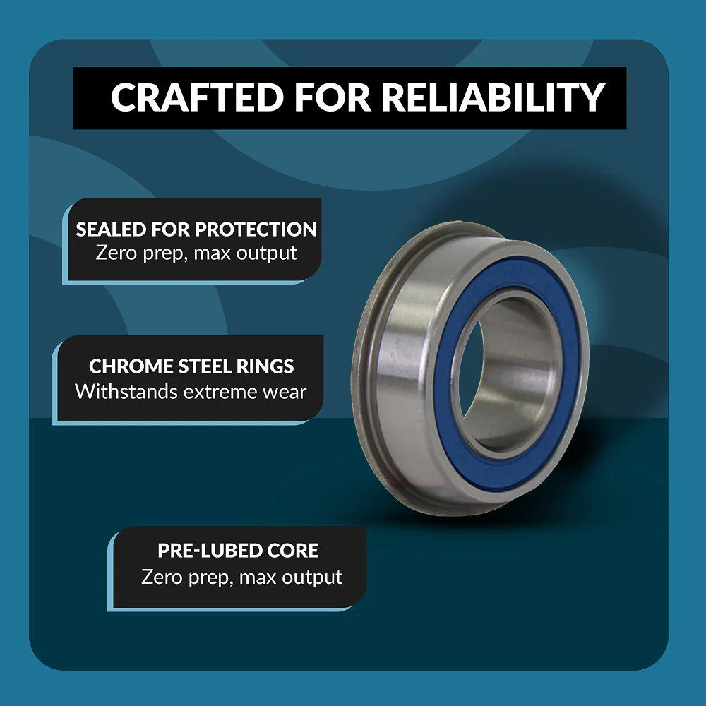 6202-2RS Flanged - 5/8" x 1-3/8" Flanged Ball Bearing - Image 3