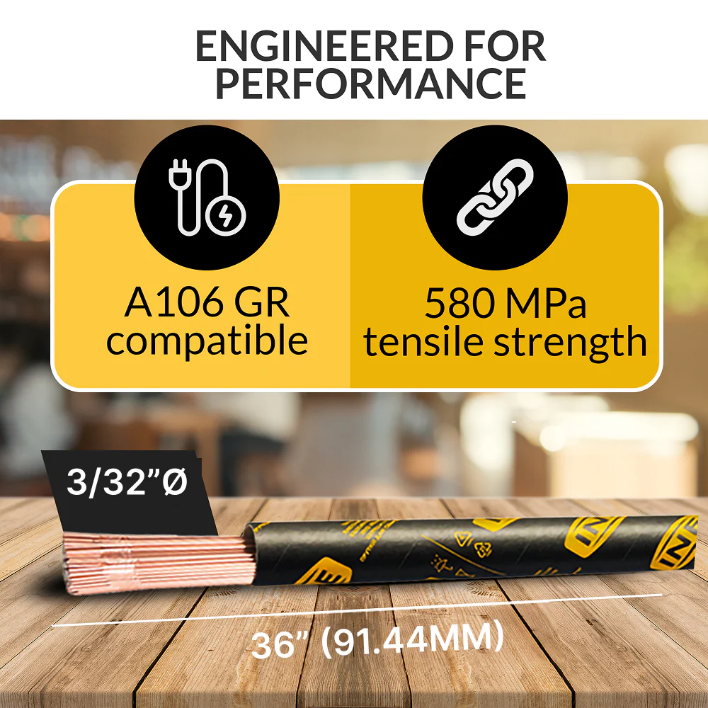 INEFIL ER70S-6 TIG 3/32" × 36" Mild Steel Welding Rods – 10 lb Box - Image 4