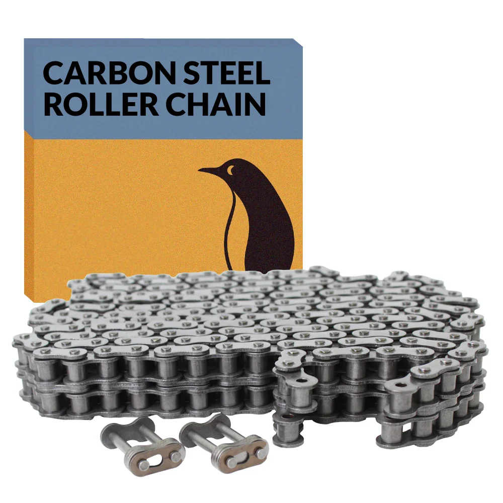 #80-2 Duplex Double Strand Roller Chain x 10 feet + 2 Connecting Links
