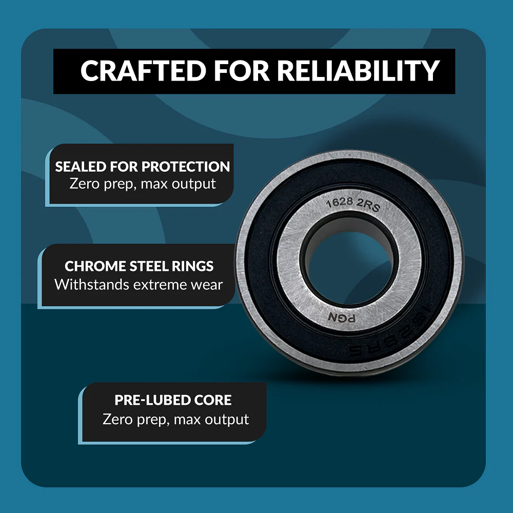 PGN 1628-2RS Bearing - C0 Pre-Lubricated Chrome Steel Sealed Ball Bearing - Image 3