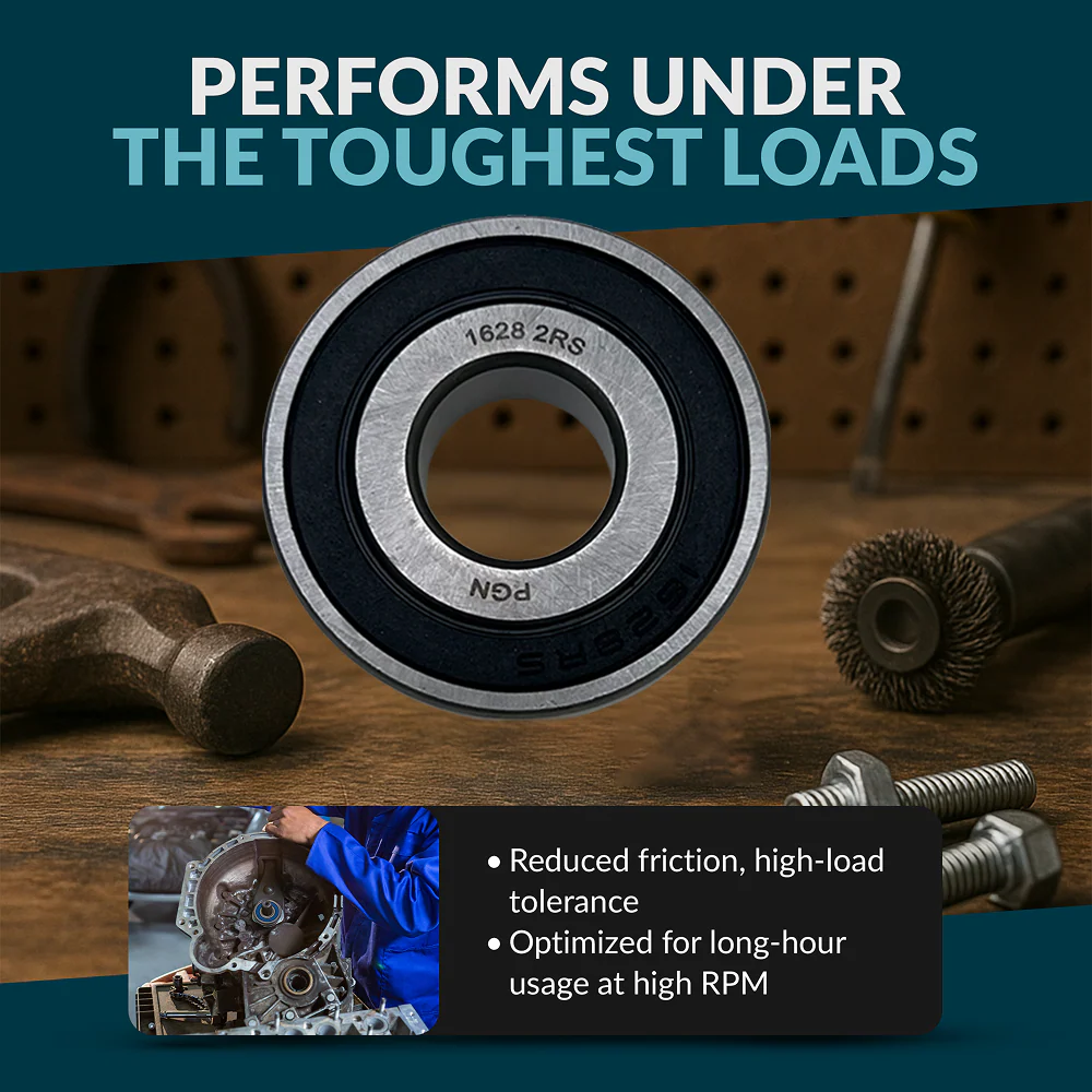 PGN 1628-2RS Bearing - C0 Pre-Lubricated Chrome Steel Sealed Ball Bearing - Image 5