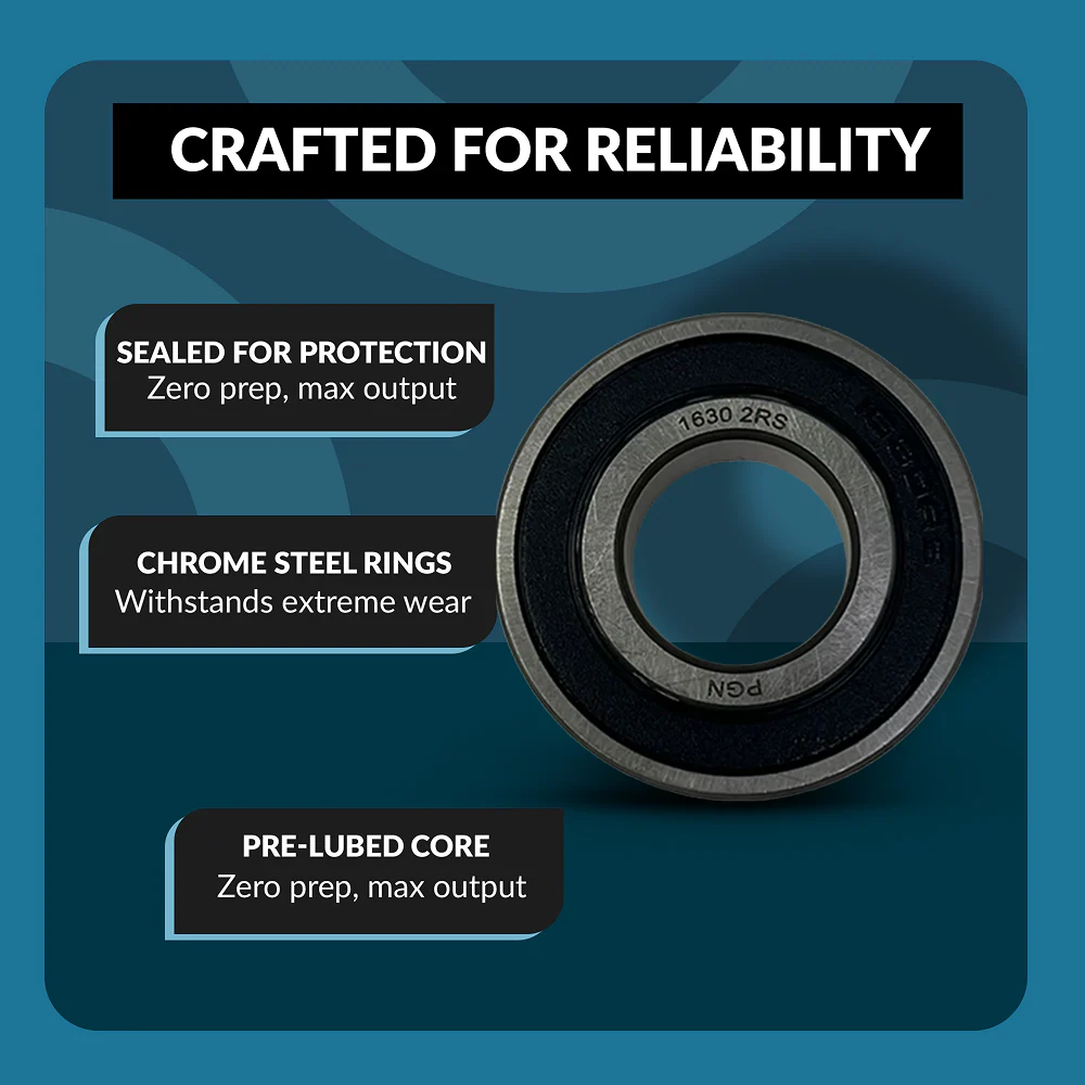 PGN 1630-2RS Bearing - C0 Pre-Lubricated Chrome Steel Sealed Ball Bearing - Image 3