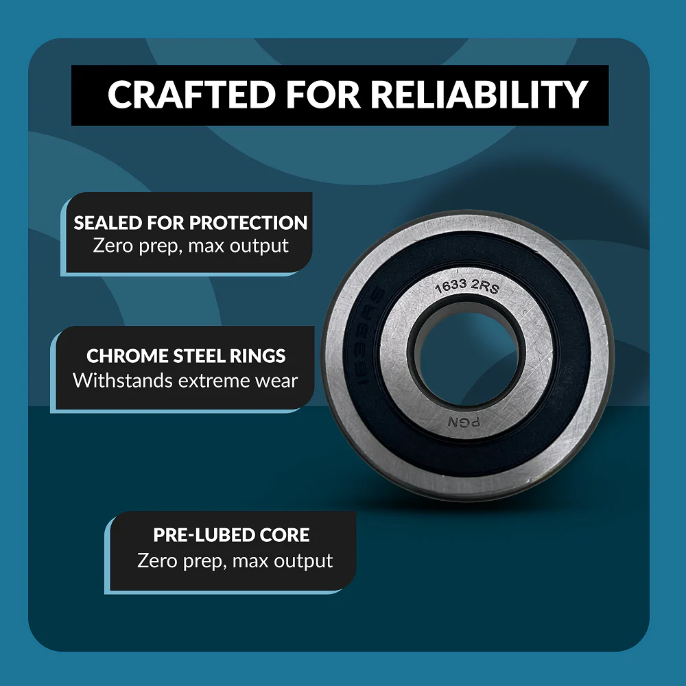 PGN 1633-2RS Bearing - C0 Pre-Lubricated Chrome Steel Sealed Ball Bearing - Image 3