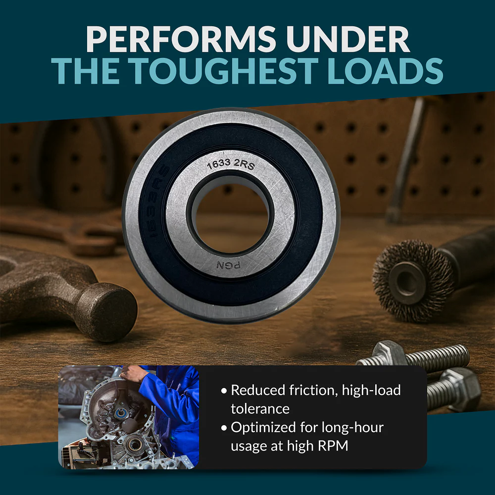 PGN 1633-2RS Bearing - C0 Pre-Lubricated Chrome Steel Sealed Ball Bearing - Image 5
