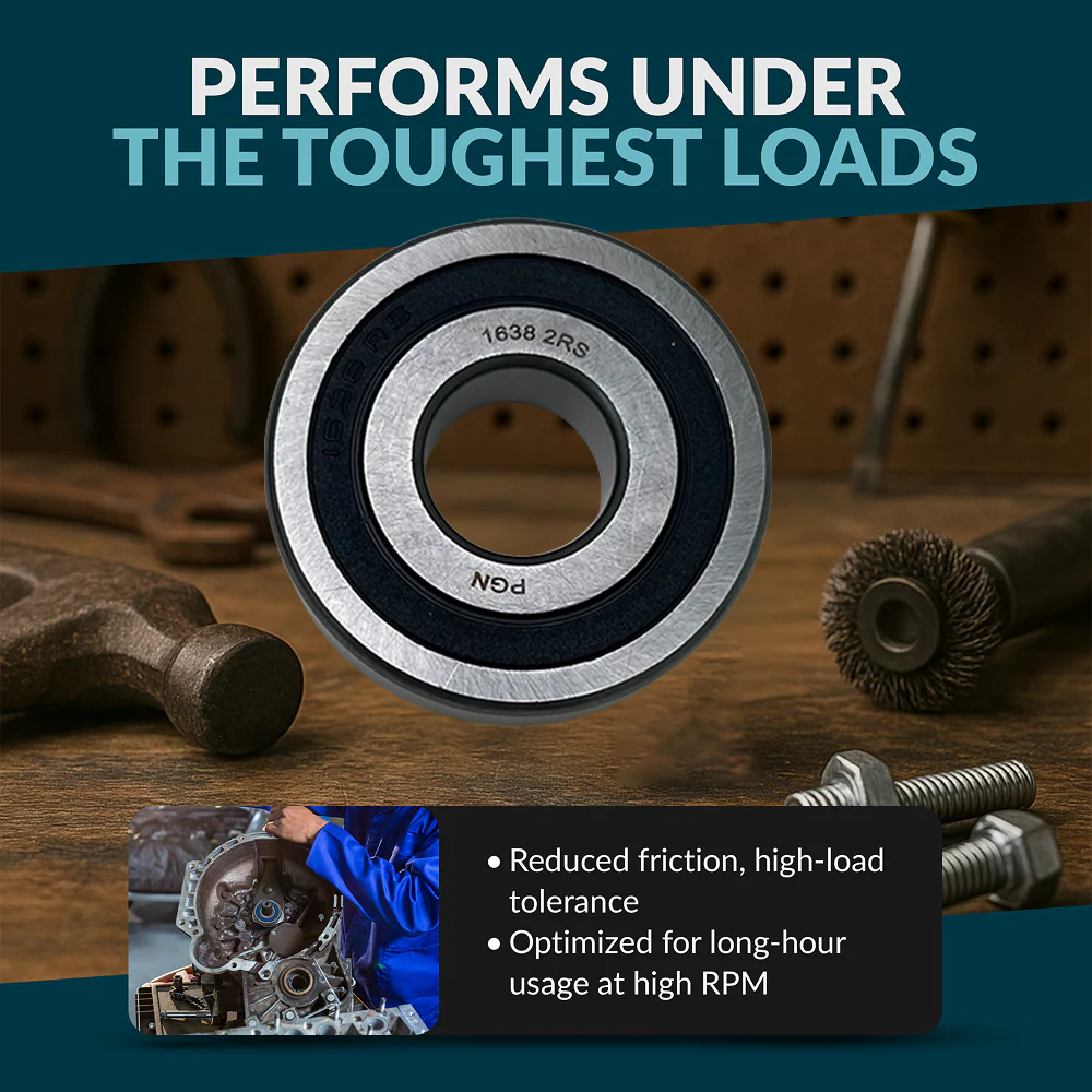 PGN 1638-2RS Bearing - C0 Pre-Lubricated Chrome Steel Sealed Ball Bearing - Image 5