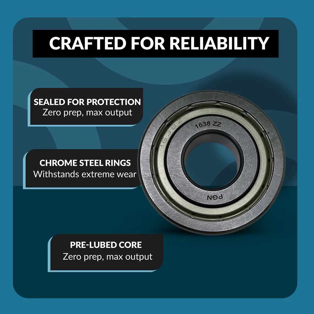PGN 1638-ZZ Bearing - C0 Pre-Lubricated Chrome Steel Sealed Ball Bearing - Image 3