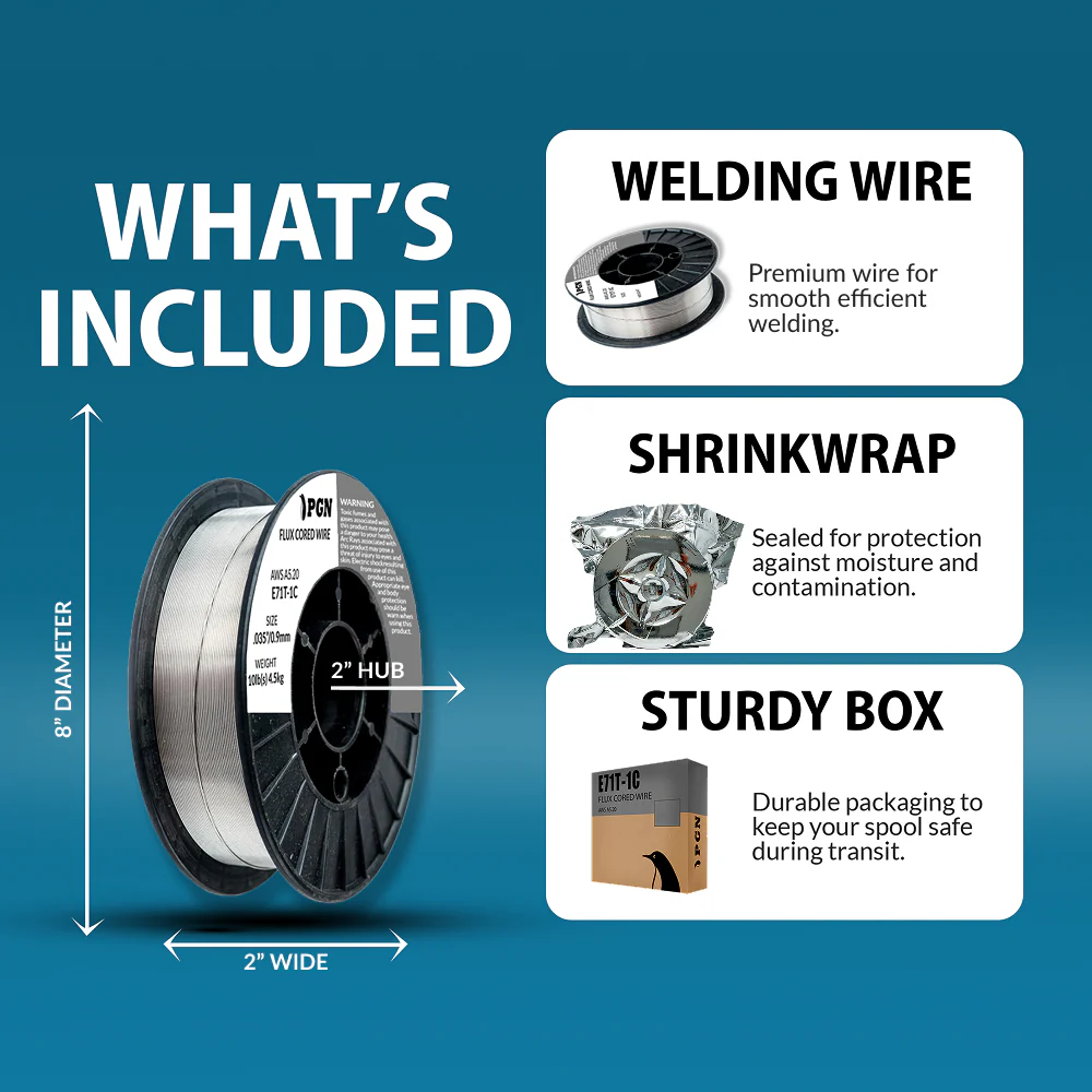 E71T-1C .035" Gas-Shielded Flux Core Welding Wire - 10lbs - Image 2
