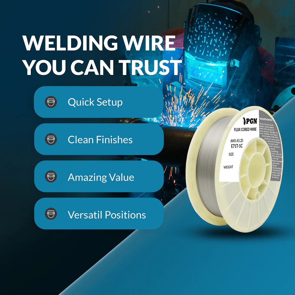 E71T-1C .035" Gas-Shielded Flux Core Welding Wire - 33lbs - Image 6