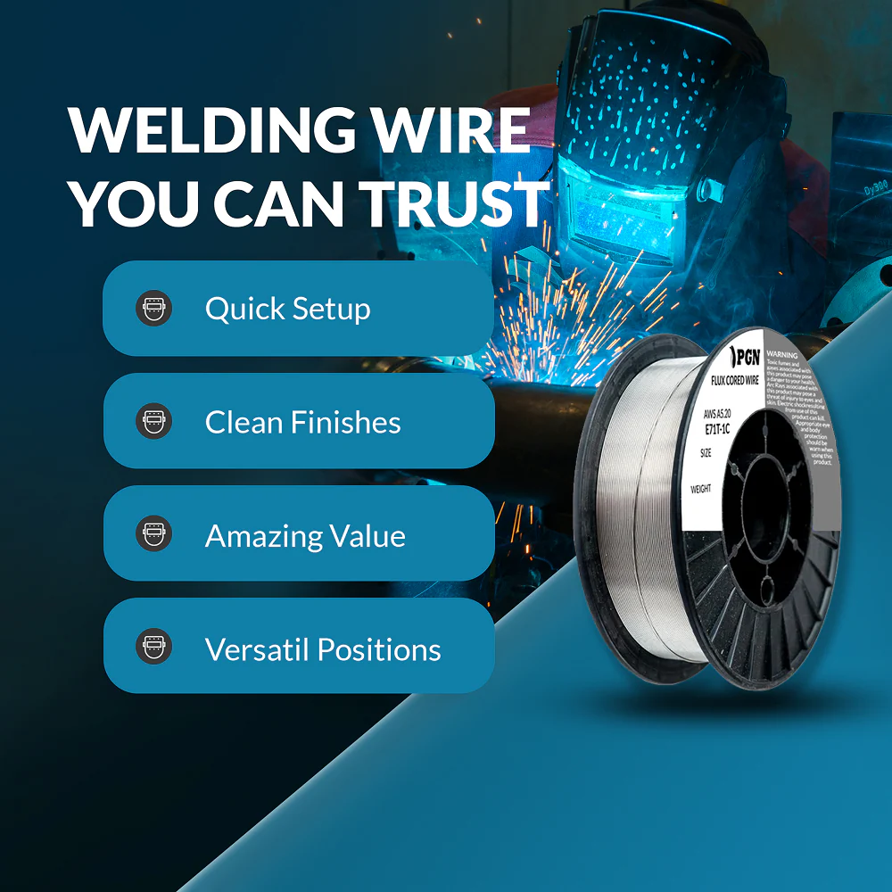E71T-1C .045" Gas-Shielded Flux Core Welding Wire - 10lbs - Image 6