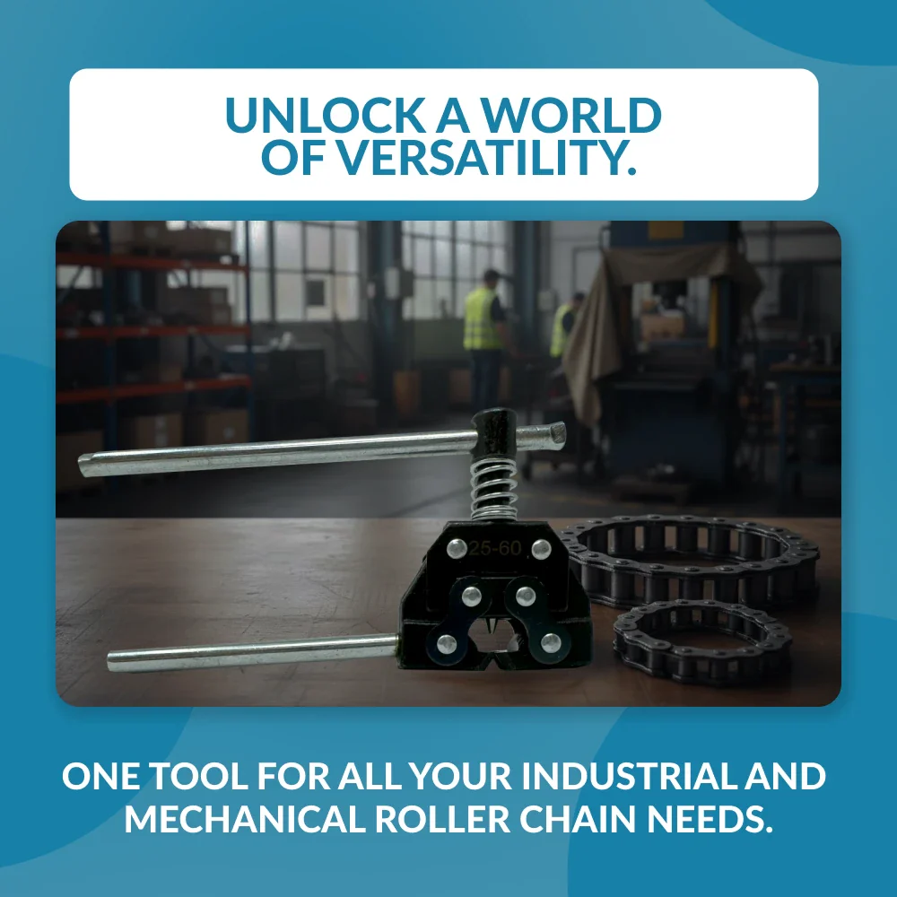 Roller Chain Cutter & Breaker Tool – Fits Sizes #25 to #60 - Image 4