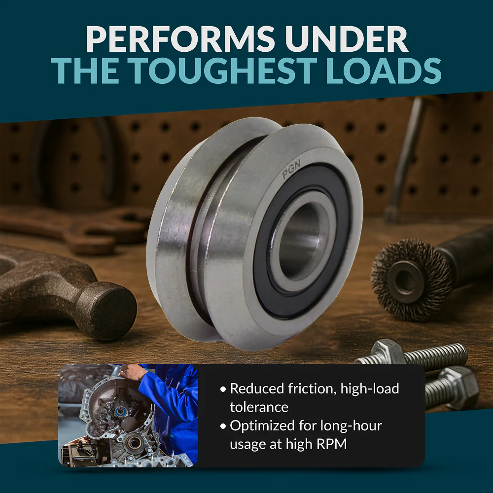 RM2-2RS 3/8" V Groove Roller Ball Bearing - Image 6