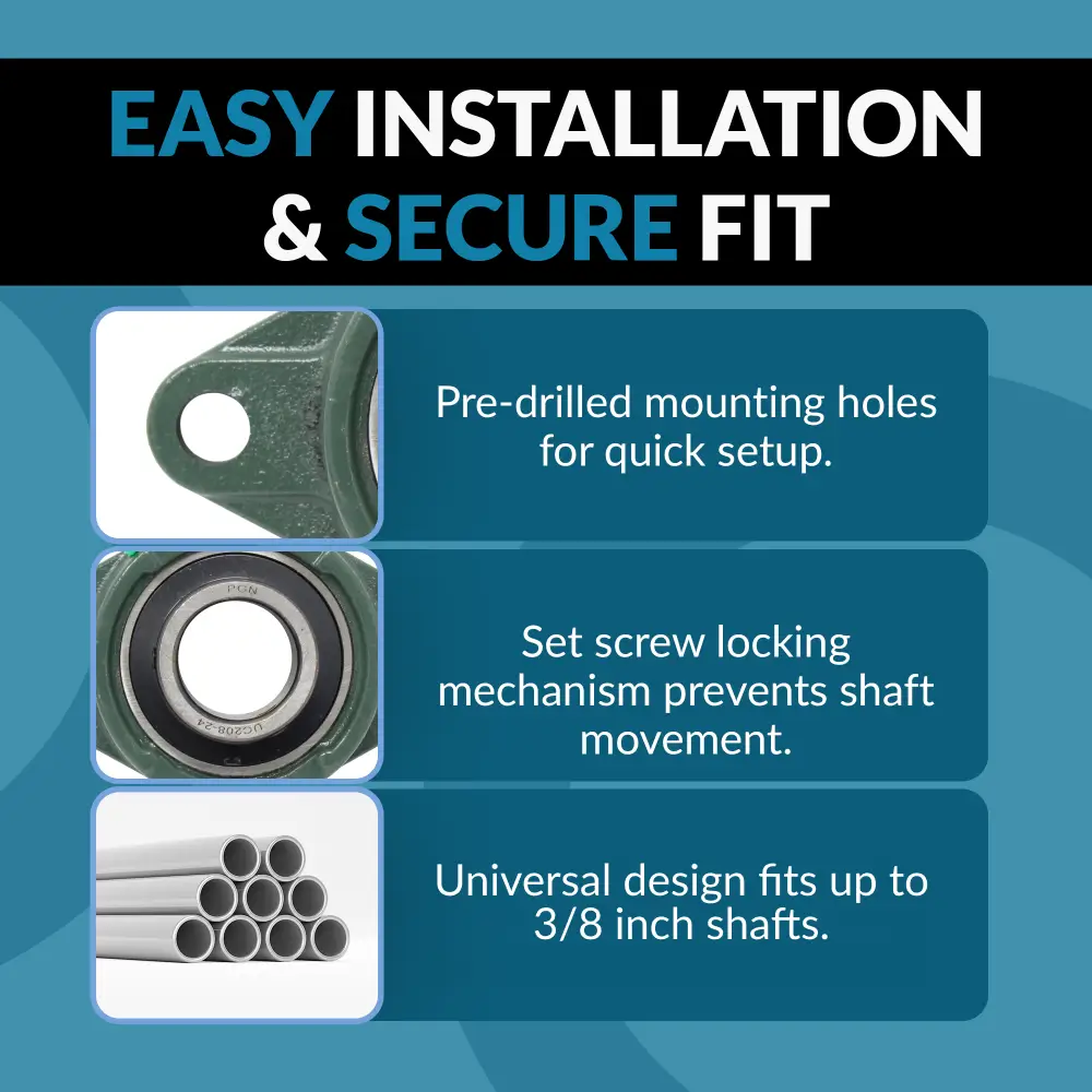UCFL206-20 Pillow Block Flange Mounted Bearing 1-1/4" Inch Bore - Image 3